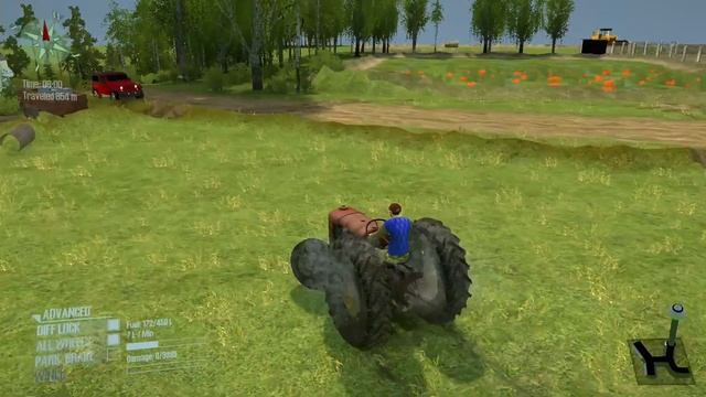 Finally Farming Started.. | Old Indian Tractor Driving In Mudrunner & Mahindra Thar Mod Mudrunner.. смотреть онлайн