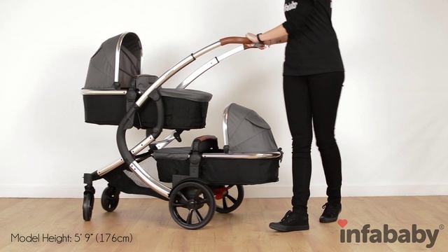 Infababy Duo Double Buggy - Shadow Grey - Catwalk Video смотреть онлайн
