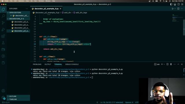 D - 4. | Stacked Decorators in Python | Python Decorators Playlist смотреть онлайн
