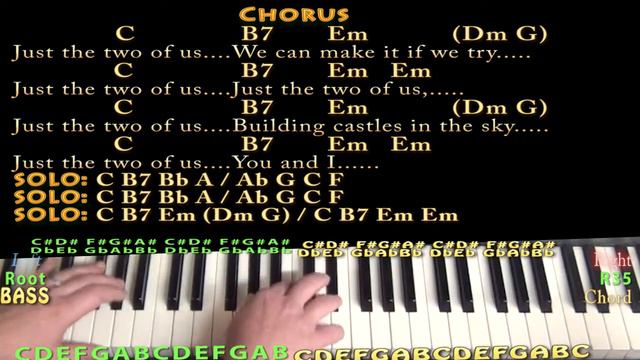 Just The Two Of Us (Bill Withers) Piano Cover Lesson in C with Chords/Lyrics смотреть онлайн
