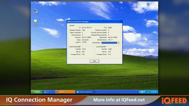 DTN IQFeed Connection Manager v3 смотреть онлайн