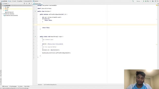 LeetCode Coding Question : Partition Array Into Three Parts With Equal Sum смотреть онлайн