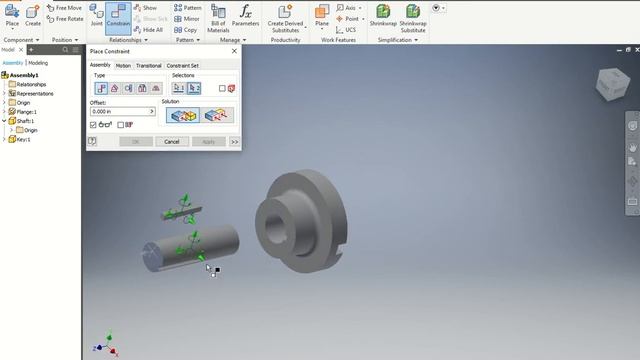 Autocad Inventor 2019 - Oldham Coupling - sub assembly and assembly смотреть онлайн