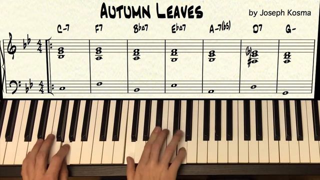 Falling 5th progression example Autumn Leaves смотреть онлайн
