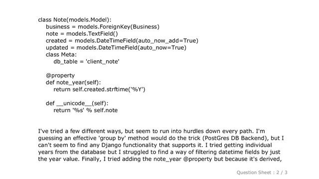 Django : Django: Filtering datetime field by *only* the year value? смотреть онлайн