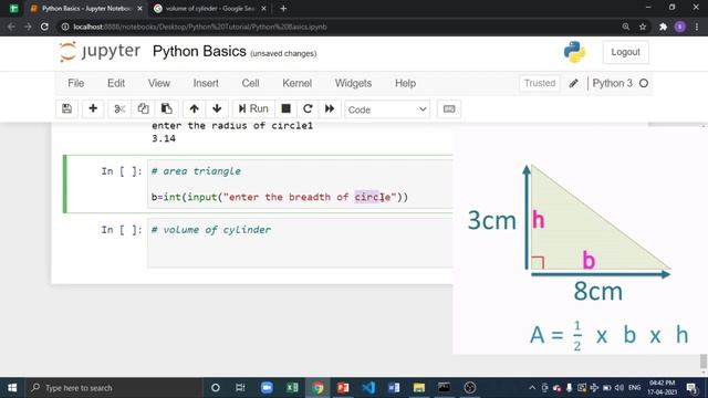 Python Tutorial-4 (Area of triangle, circle)|| practical method of explanation(Malayalam) смотреть онлайн