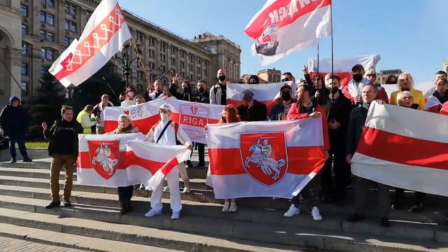 Жыве Беларусь! Акция Лукашенко уходи! в Киеве. #БЧБ #Беларусь #Лукашенко смотреть онлайн