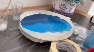 Море из эпоксидный смолы / Делаем тарелку своими руками