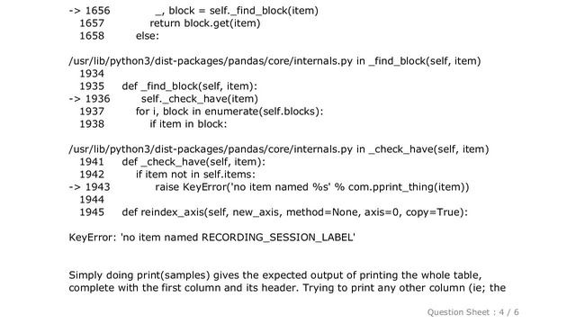 Pandas : Pandas seems to ignore first column name when reading tab-delimited data, gives KeyError смотреть онлайн