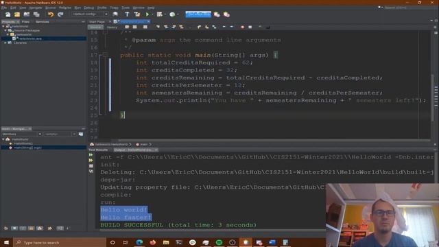 CIS 1500 - Intro to Programming (Java) - Intro to Computers and Java - Winter 2021 смотреть онлайн