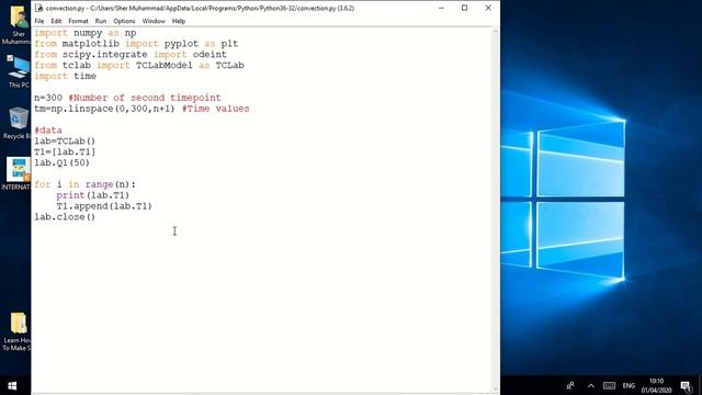 Covection Heat Transfer TCLab Python смотреть онлайн