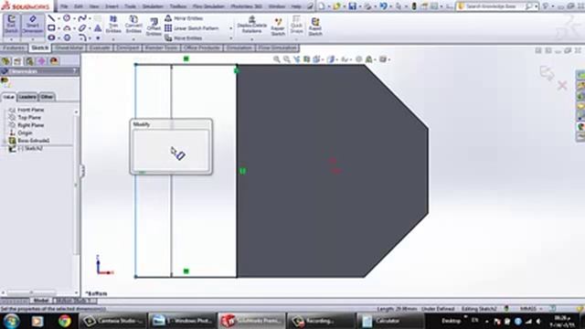 شرح برنامج سوليدووركس بالعربي تمرين رقم 1 ( م/ هشام أحمد )