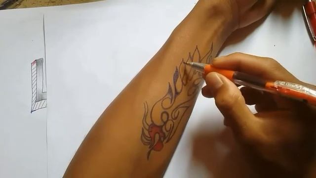 How to draw a dragon tattoo - Dragon Tattoo Drawing - How to draw a fire dragon tattoo смотреть онлайн