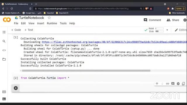 Using Python Turtle on Google Colabs смотреть онлайн