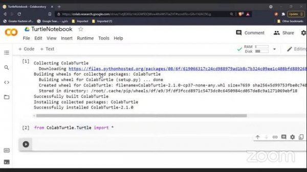 Using Python Turtle on Google Colabs