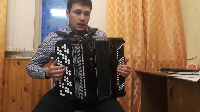 Обучение игре на баяне. Урок восьмой. Попевка два кота правой рукой. смотреть онлайн