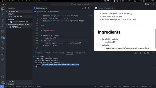 003. mqtt hands on nodejs setup смотреть онлайн
