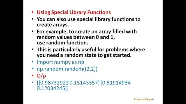 Creating NumPy Array смотреть онлайн