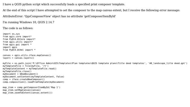 GIS: Set print composer to map canvas extent using python смотреть онлайн
