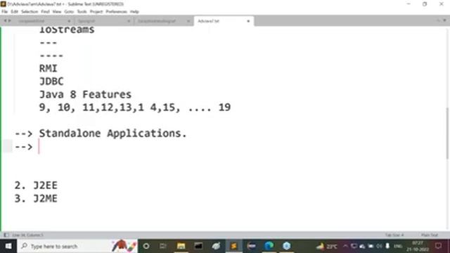 ADV. JAVA with JAVA Frameworks tutorials || Session - 1 || by Mr. Nagoor Babu On 21-10-2022 @7AM IS смотреть онлайн