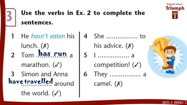 Excel 6, p 32, ex 3. Module 3. Use of English 3b. Объяснение, гдз, ответы смотреть онлайн