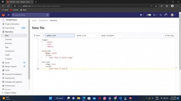 How to create .gitlab-ci.yml  file in GitLab (From Scratch)