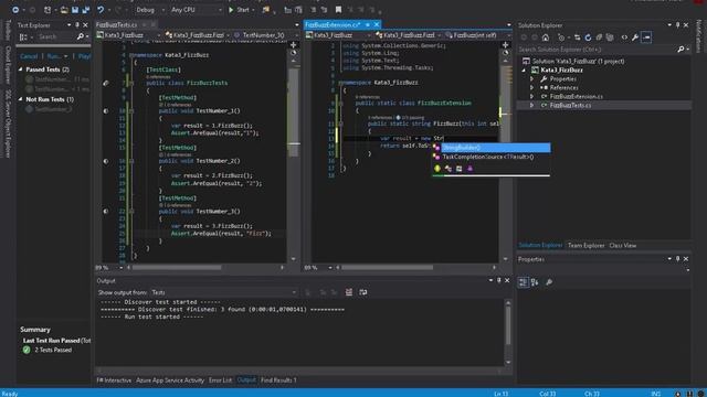 Ката программирования на C# — "FizzBuzz" смотреть онлайн