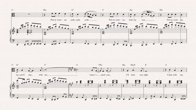 Viola - Oh, Pretty Woman - Roy Orbison - Sheet Music, Chords, & Vocals смотреть онлайн
