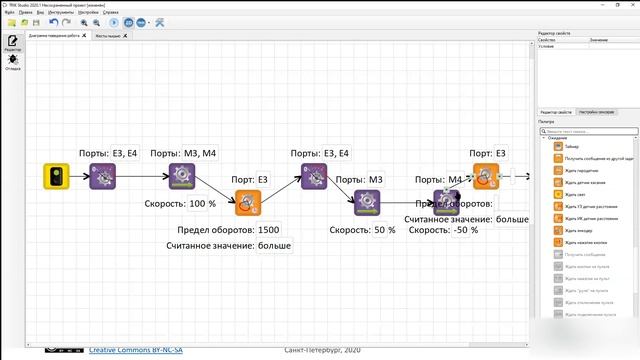 Урок 1. Элементарные действия / Программирование в TRIK Studio смотреть онлайн
