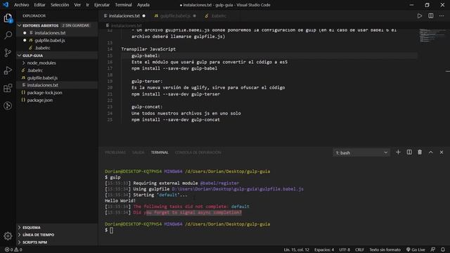 Gulp 4 - Primeros pasos + babel смотреть онлайн