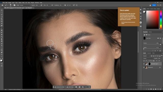 Skin Retouching with GENERATIVE FILL Photoshop! смотреть онлайн