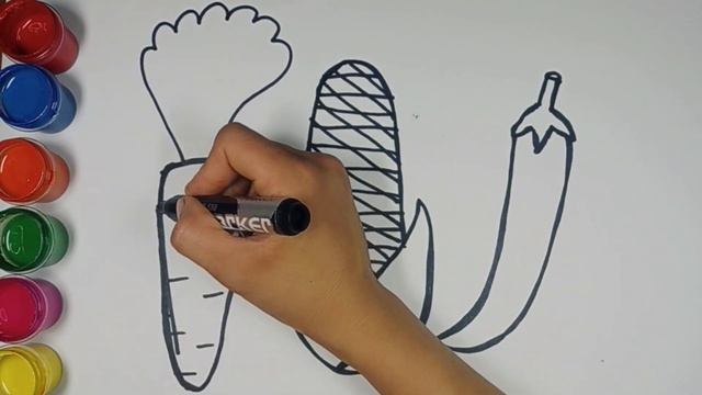 Draw a picture vegetables for Kids/Нарисовать овощи/ смотреть онлайн