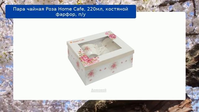 Пара чайная Роза Home Cafe, 220мл, костяной фарфор, п/у обзор смотреть онлайн