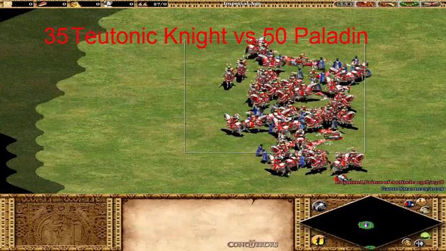 Age of Empires 2 : Teutonic Knight ( Teutons ) vs Paladin ( Franks ) смотреть онлайн