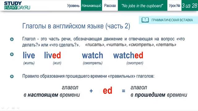 Английский язык онлайн. Чтение книг на английском языке. Урок №3 смотреть онлайн