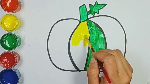 How to draw a pumpkin for children смотреть онлайн