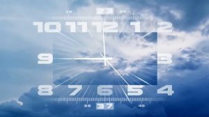 Часы Первого канала - заставка, вечерняя версия