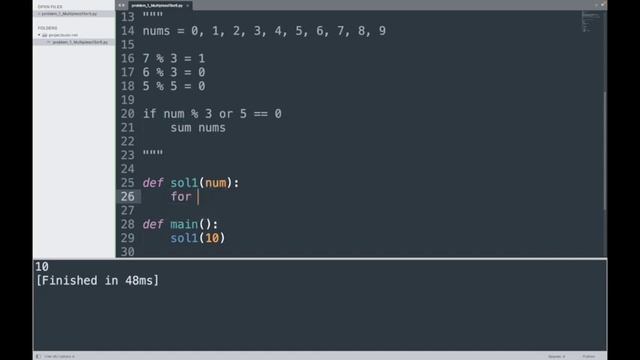 Project Euler Problem 1- Multiples of 3 or 5 смотреть онлайн