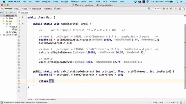 9.4 Functions with return type [learn Java] смотреть онлайн