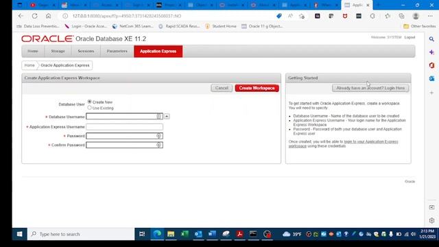 Login to Oracle 11g XE смотреть онлайн