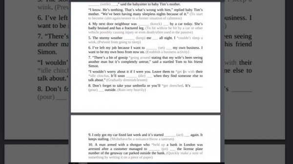 Phrasal  verbs - Exercise 9