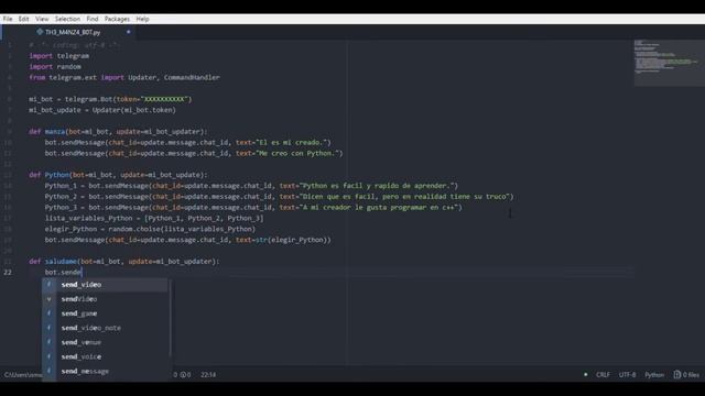 Programando un Bot para telegram - Python смотреть онлайн