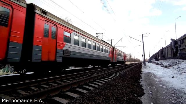 Электропоезд ЭД4М-0004 (ТЧ-3), приг. поезд №6074/6073 Царицыно - Одинцово. смотреть онлайн