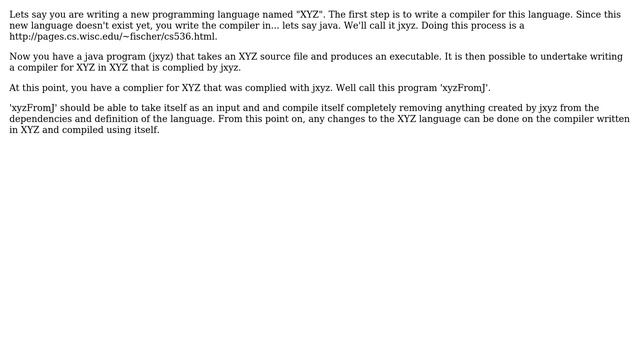 Software Engineering: Can someone provide a short code example of compiler bootstrapping? смотреть онлайн