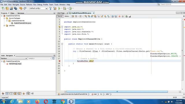 Java the complete Reference Ninth Edition (Chapter 21) Example (4) Writing to a File via a Channel смотреть онлайн