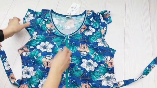 Халат крыло цветы. Код:1015.