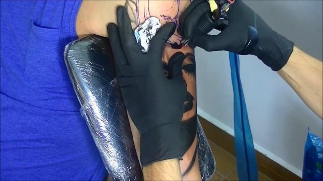Dark girl tattoo - time lapse смотреть онлайн