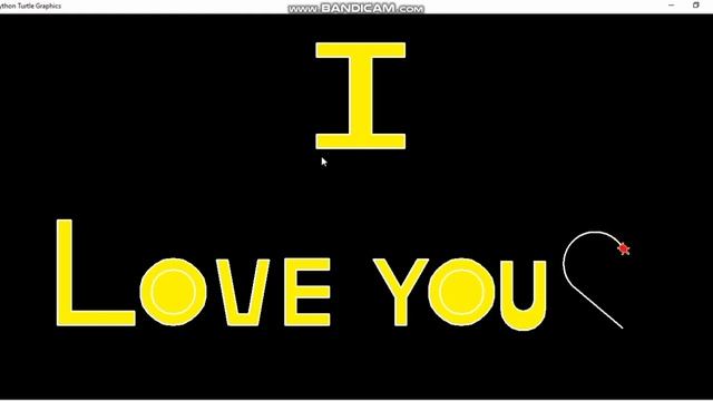 Print " I love you ?" in python using Turtle ? module смотреть онлайн