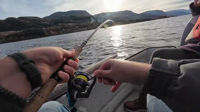 КЛЮНУЛ МОНСТР, НЕ МОЖЕМ ПОДНЯТЬ!!! СПИННИНГ В ДУГУ... Рыбалка в Норвегии смотреть онлайн