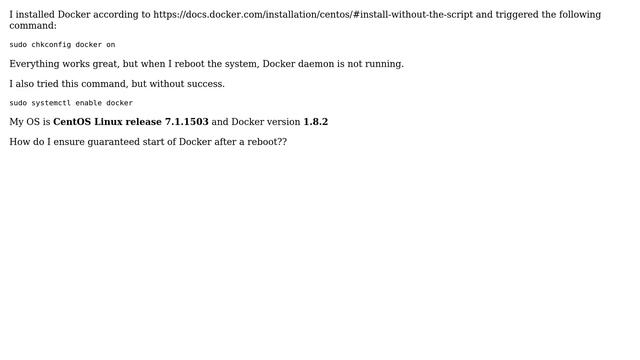 DevOps & SysAdmins: Docker daemon can't starting after system reboot смотреть онлайн